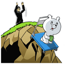 Upturned eyes's transporter bear 01 sticker #10992669