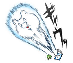 Upturned eyes's transporter bear 01 sticker #10992670