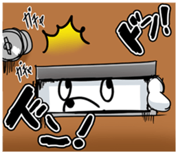 Upturned eyes's transporter bear 01 sticker #10992674