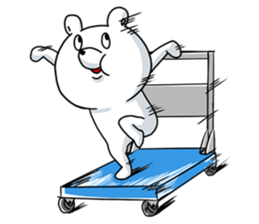 Upturned eyes's transporter bear 01 sticker #10992676