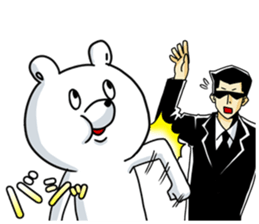 Upturned eyes's transporter bear 01 sticker #10992678