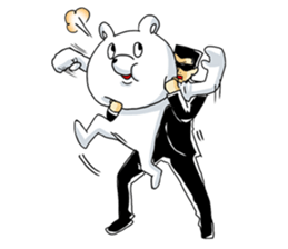 Upturned eyes's transporter bear 01 sticker #10992679