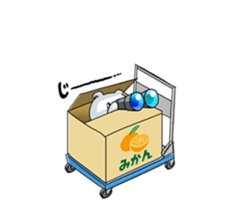 Upturned eyes's transporter bear 01 sticker #10992682