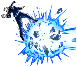 Upturned eyes's transporter bear 01 sticker #10992686