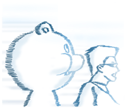 Upturned eyes's transporter bear 01 sticker #10992687