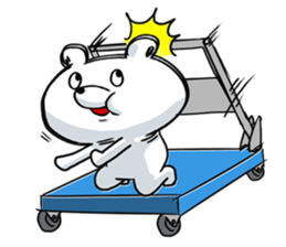 Upturned eyes's transporter bear 01 sticker #10992690