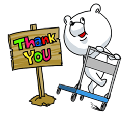 Upturned eyes's transporter bear 01 sticker #10992691