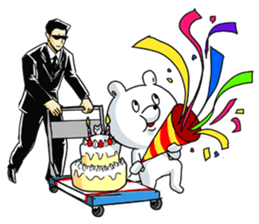 Upturned eyes's transporter bear 01 sticker #10992692