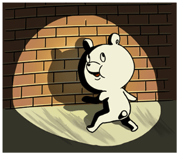 Upturned eyes's transporter bear 01 sticker #10992695