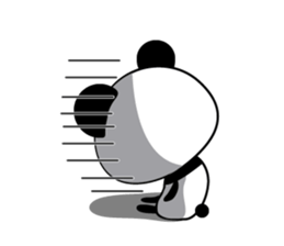 Social withdrawal a giant panda sticker #10993591