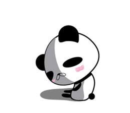 Social withdrawal a giant panda sticker #10993592