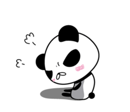 Social withdrawal a giant panda sticker #10993593