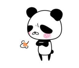 Social withdrawal a giant panda sticker #10993598