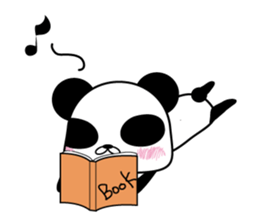 Social withdrawal a giant panda sticker #10993599