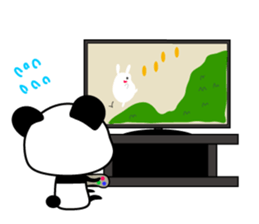 Social withdrawal a giant panda sticker #10993600