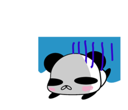 Social withdrawal a giant panda sticker #10993601