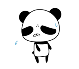 Social withdrawal a giant panda sticker #10993602