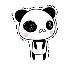 Social withdrawal a giant panda sticker #10993603