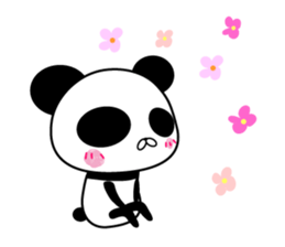 Social withdrawal a giant panda sticker #10993605