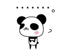 Social withdrawal a giant panda sticker #10993610