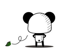 Social withdrawal a giant panda sticker #10993615