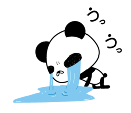 Social withdrawal a giant panda sticker #10993616