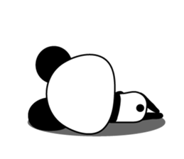 Social withdrawal a giant panda sticker #10993622