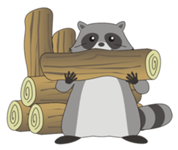 Lovely North American Raccoon sticker #10994308