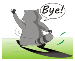 Lovely North American Raccoon sticker #10994309