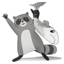 Lovely North American Raccoon sticker #10994315