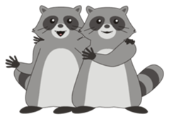 Lovely North American Raccoon sticker #10994316