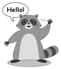 Lovely North American Raccoon sticker #10994319