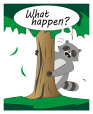 Lovely North American Raccoon sticker #10994321