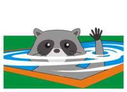 Lovely North American Raccoon sticker #10994337
