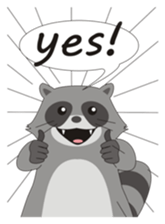 Lovely North American Raccoon sticker #10994341