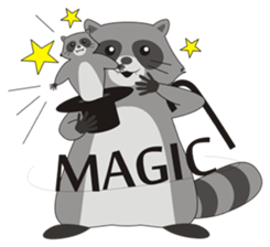 Lovely North American Raccoon sticker #10994342