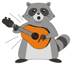 Lovely North American Raccoon sticker #10994343