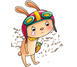 My Babie-Rabbit Wearing Funny Hat sticker #10994824