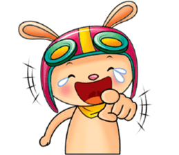 My Babie-Rabbit Wearing Funny Hat sticker #10994826
