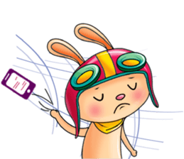 My Babie-Rabbit Wearing Funny Hat sticker #10994829