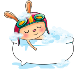 My Babie-Rabbit Wearing Funny Hat sticker #10994830