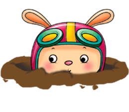 My Babie-Rabbit Wearing Funny Hat sticker #10994831