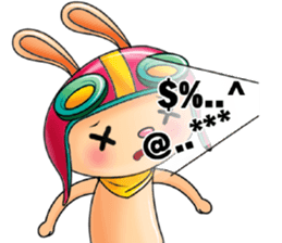 My Babie-Rabbit Wearing Funny Hat sticker #10994832