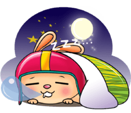 My Babie-Rabbit Wearing Funny Hat sticker #10994833