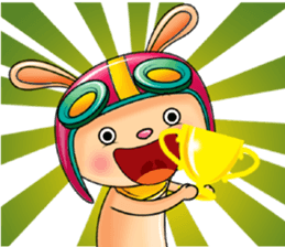 My Babie-Rabbit Wearing Funny Hat sticker #10994835