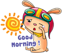 My Babie-Rabbit Wearing Funny Hat sticker #10994837