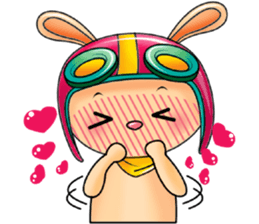My Babie-Rabbit Wearing Funny Hat sticker #10994838