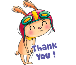 My Babie-Rabbit Wearing Funny Hat sticker #10994839