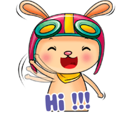 My Babie-Rabbit Wearing Funny Hat sticker #10994840
