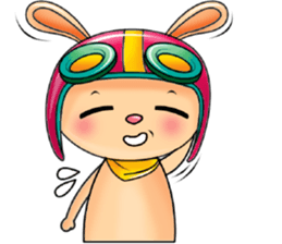 My Babie-Rabbit Wearing Funny Hat sticker #10994841